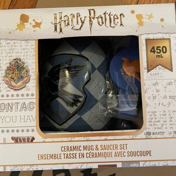 Harry Potter. The Elder Wand Replica & Ravenclaw Ceramic Mug Saucer Set. Miniso - Picture 3 of 8